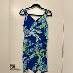 XS Lilly Pulitzer Blue and Pattern Reversible Dress NWT